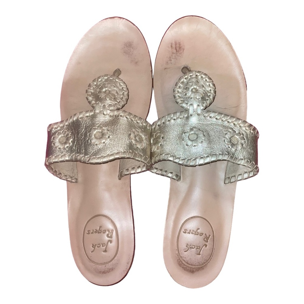 Jack Rogers, Capri sandals, platinum, women’s size 8.5